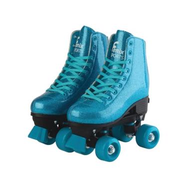 Imagem de PATINS 04 RODAS BRILHANTE AZUL -tamanho 31 a 34