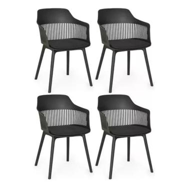 Imagem de Kit 4 Cadeiras Marcela Móveis Preto