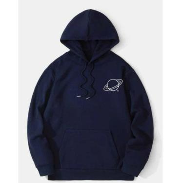 Imagem de Moletom Canguru Unissex Com Capuz Algodão Flanelado Feminino e Masculi