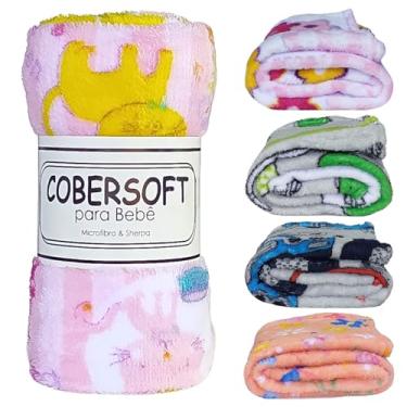 Imagem de Cobertor para Bebê Manta Soft Infantil Mantinha Microfibra Estampada Antiaérgico (Gatinho)