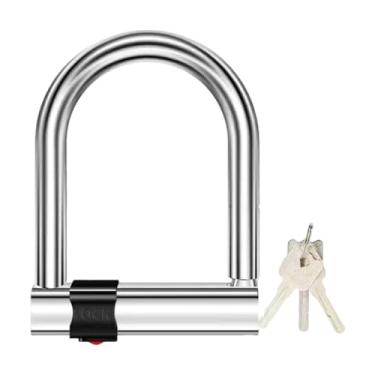 Imagem de UGPLM Trava de bicicleta em formato de U, trava hidráulica resistente a cortes, segurança, multiuso, fácil de usar, resistente com chaves, de motocicleta, com 3 Chaves