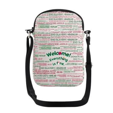 Imagem de JYTAPP Bolsa transversal inspirada em programas de TV Everything is Fine Ethical Points System Bag Comédia Série TV Presente para Fãs, Bege, Small, Tendência