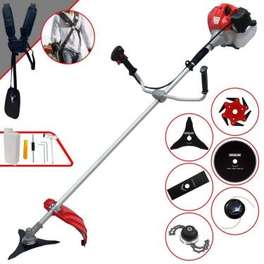 Imagem de Máquina de Cortar Grama Profissional À Gasolina Anmax CG430P 2 Tempos 43cc 2HP 9.000rpm Roçadeira Completa Multifunções Com 6 Opções de Cortes