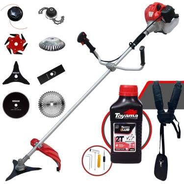 Imagem de Aparador de Grama Anmax CG430P 43cc 2HP + Carretel + Facas 2 Pontas, 3 Pontas, 6 Pontas, 40 Dentes, 80 Dentes, Trimmer e Escova de Aço + ÓLEO TOYAMA