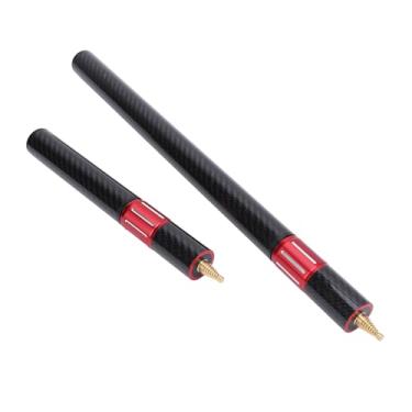 Imagem de Pool Cue Extensão Retrátil Snooker Cue Extender Carbon Fiber Aluminium Alloy Bilhar Acessórios para jogadores profissionais e entusiastas 2PCS Set