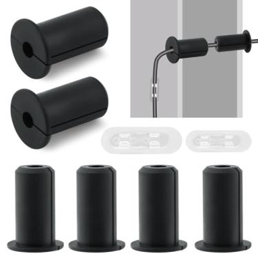 Imagem de Hogurin Kit de roteamento de cabos de 6 peças compatível com Starlin-k, acessórios de bucha de passagem de cabo de parede de 3/10.2 cm com fixadores de fio, bucha de cabo Ethernet para proteção de