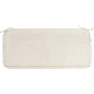 Imagem de IN4 Care Capas de almofada de banco de pátio para móveis de exterior com laços, capa de almofada resistente à água para namoradeira/sofá 137 x 45 x 7,6 cm para varanda e jardim (apenas capa de