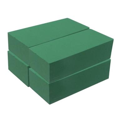 Imagem de KUMGROT 4 peças de blocos de espuma floral em forma quadrada de blocos de flores de espuma para arranjos de flores, enchimentos de plantas, verde