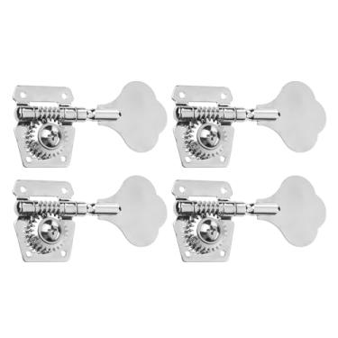 Imagem de DIAO79NI 4R Vintage Open Gear Tuners Machine Head Tuning Keys Pegs Set Right Hand para Jazz Precision P Bass Substituição, Cromado