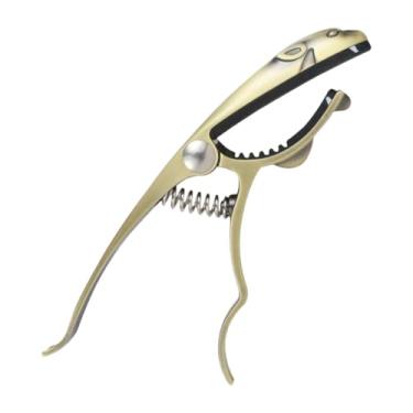 Imagem de Generic Capotraste de guitarra em formato de leopardo, acessório para guitarra, durabilidade, prático, liga de zinco, mola, capotraste, Ouro