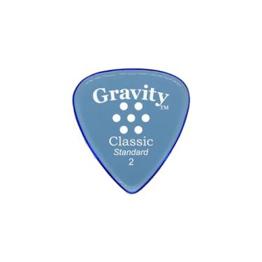 Imagem de Gravity Picaretas de guitarra clássicas – 2,0 mm azul – Polidas com cabo de vários furos