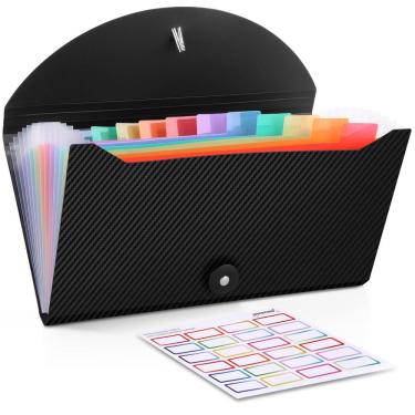 Imagem de Organizador de cupons e recibos Nicecho 13 bolsos com etiquetas