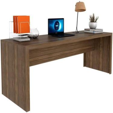 Imagem de Mesa Para Escritório Escrivaninha 180 Cm Nogal - TECNOMÓBILI