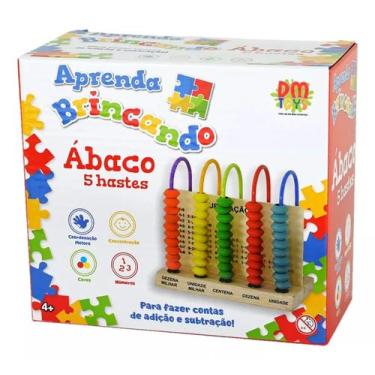 Imagem de Ábaco Infantil Educativo 5 Colunas Escolar Matemática - DM TOYS