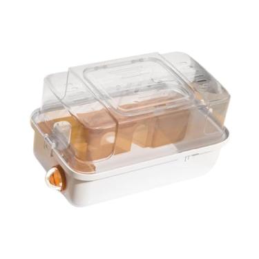 Imagem de IEUDNS Gaiola para hamster de saída, recipiente para habitat, estojo portátil para transporte de hamster, gaiola para pequenos animais, gerbilos, pequenos, Laranja