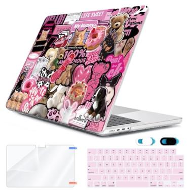 Imagem de HOHAIYOO Capa para MacBook Pro de 14 polegadas 2024 2023 2022 2021 M4 M3 M2 M1 A3112 A3185 A3401 A2918 A2992 A2779 A2442 Retina Display e Touch ID, capas rígidas com teclado Capa e protetor de tela