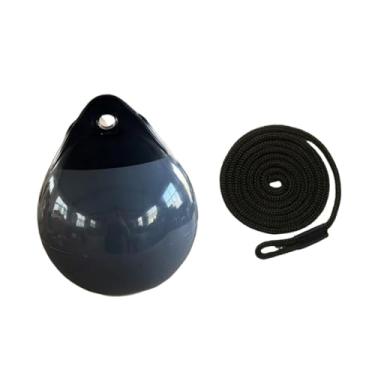 Imagem de Colaxi Bola de bóia para barco, âncora, acessórios anti-riscos, bola de proteção para barcos com corda de 1,5 m para pequenos barcos, marcação de pequenos, Corda Negra