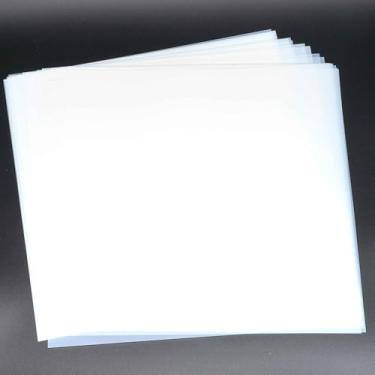 Imagem de 40 folhas de estêncil em branco Mylar de 5 mm, folhas de estêncil de PET translúcidas leitosas de 30 x 30 cm, material de modelo para máquinas de corte, corte a laser, plástico artesanal seguro para