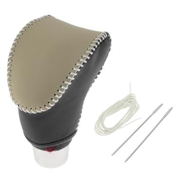 Imagem de Motoforti Capa de manípulo antiderrapante para Kia Soul 2020-2023 couro sintético bege preto