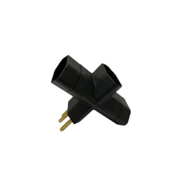 Imagem de Adaptador Benjamim 2P + T 10A 3 Conexões Preto