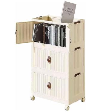 Imagem de Armario Dobravel 3 Andares Empilhavel Lavanderia Cozinha Banheiro Sala Quarto Casa Organizaçao Multiuso