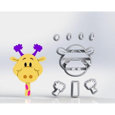 Imagem de Cortador Galinha Pintadinha Girafa Mod 2 Tamanho 8cm