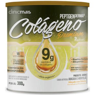 Imagem de Colágeno Hidrolisado Premium PEPTGEN Derma 9g Silício Orgânico Abacaxi e Hortelã 300g-Unissex