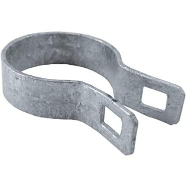 Imagem de Ozark Fence & Supply Faixa de suporte de aço galvanizado (3, 3-7/20.3 cm): Pacote com 3 faixas de suporte galvanizado para poste de cerca de elo de corrente de 1-7/20.3 cm - resistente à ferrugem