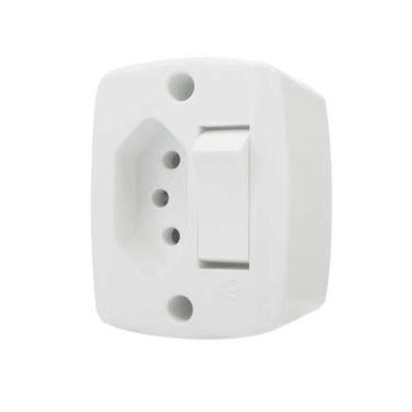 Imagem de Interruptor Simples + Tomada 20a Linha Retangular - Ilumi - Conjunto De Interruptor E Tomada