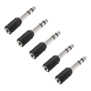 Imagem de Kit 5 Plug Adaptador P2 Fêmea Stereo Para P10 Macho Stereo
