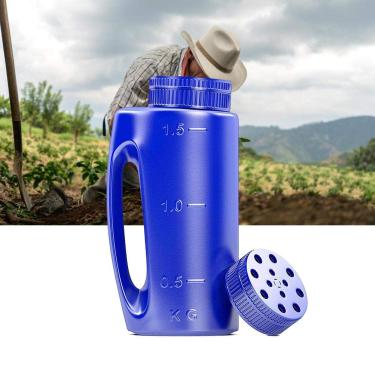 Imagem de KIMISS Espalhador de Manutenção à Mão para Fertilizantes, Sal de Gelo e Cuidados Com o Gramado - Dispensador de Tamanho de Orifício Ajustável para Facilitar o Uso Em Jardins, Passarelas e Muito Mais