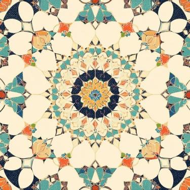 Imagem de HOMETITUTE 10 peças de mosaico marroquino de 30,5 x 30,5 cm, adesivos de piso de vinil autoadesivos removíveis para banheiro, entrada, cozinha, decoração de casa