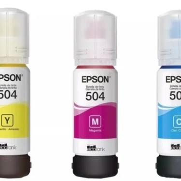 Imagem de Tinta 504 Kit Com 3 Azul/amarela/magenta Para  L6161 L4150 L4160 L6171 L4260