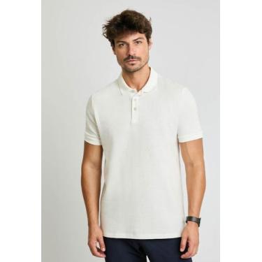 Imagem de Polo Docthos Slim Manga Curta Textura, 115 off white, M