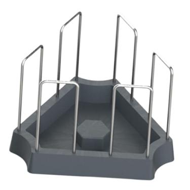 Imagem de IEUDNS Prato de alimentação para tartarugas, prato de água com base pesada, tigela de comida para aquário pequeno, bandeja para beber, para animais de, Cinza