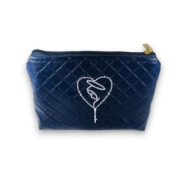 Imagem de Nécessaire, Bordada Religiosa, grande - DaniBordados, Azul escuro