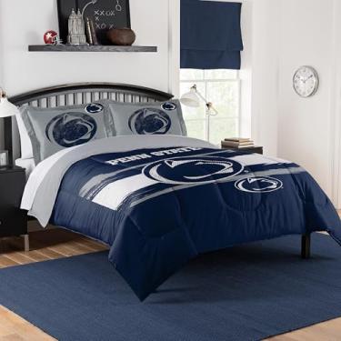 Imagem de Conjunto de edredom Penn State Nittany Lions – Roupa de cama Penn State para dormitórios, quartos de hóspedes, trailers, tailgates e Nittany Lions, decoração de dia de jogo, casal/queen