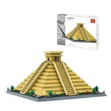 Imagem de Blocos de Montar Pirâmide Maya México El Castillo Brinquedo de Blocos de Construção 1346pcs