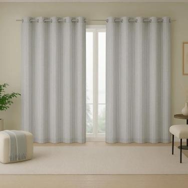 Imagem de Cortina Sala / Quarto Duo Nice 5,4 X 2,8 Bella Janela Cinza