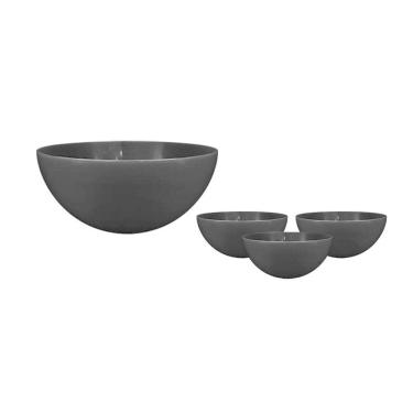 Imagem de Kit 4 Mini Bowl Preto 240Ml Plástico Premium