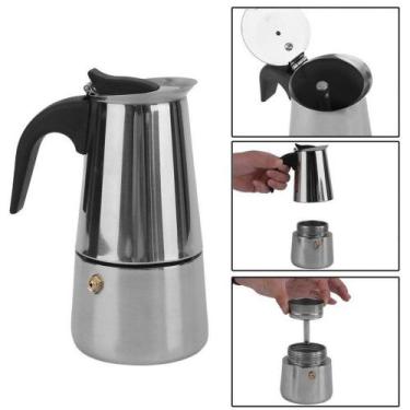 Imagem de Cafeteira Italiana MOKA 200 ml em Aço Inox para 04 Xícaras