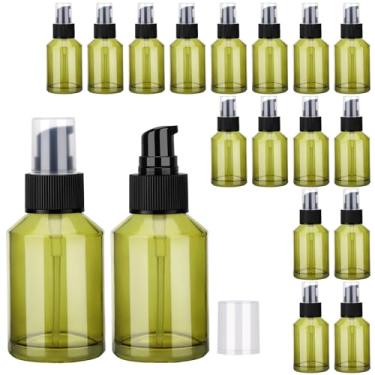 Imagem de Segbeauty Recipiente de vidro para loção de viagem de 59 ml, recarregável, 18 recipientes pequenos de viagem para cremes, mini frascos de loção vazios de 60 ml com dispensador de bomba, recipientes