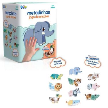 Imagem de Jogo De Encaixe Infantil Metadinhas Animais 3184 - Toyster