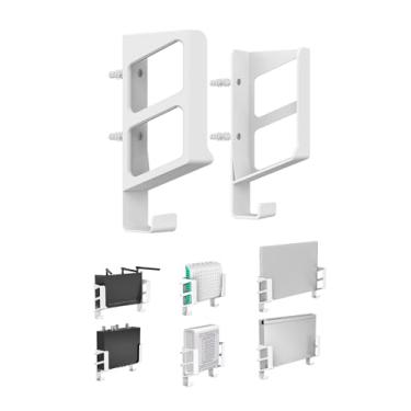 Imagem de NOTMBESTM Prateleira universal de montagem de parede para modem/Mac Mini/roteador Apple TV/ROKU, serve para suporte de parede atrás da TV, compatível com suporte de parede para laptop/Mac Mini/DVR/DVD