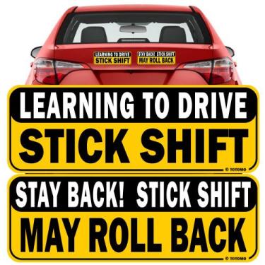 Imagem de Ímã de carro TOTOMO Learning to Drive Stick Shift Reflective