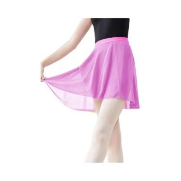 Imagem de Saia Tutu De Chiffon Para Dança, Mini Saia Curta Com Amarração Para Da