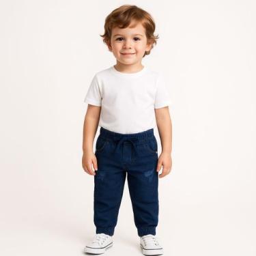 Imagem de Calça Jogger Masculina Infantil Calça Jeans Menino Bebe - RBS Shoes, D