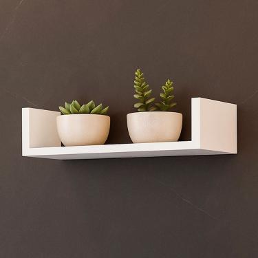 Imagem de Prateleira Decorativa Multiuso Dórémi 40x9cm Flutuante em MDP Branco - Desk Design
