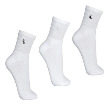 Imagem de Kit 3  Pares Meia Lupo Cano Médio  Masculina  Sport  3245 nf, 41-44, B