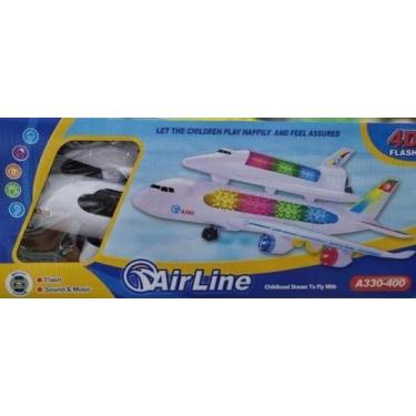 Imagem de Brinquedo aeronave avião com luz e som bate e volta - toys